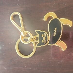 Prada Black Cat Keychain or Clip Charm